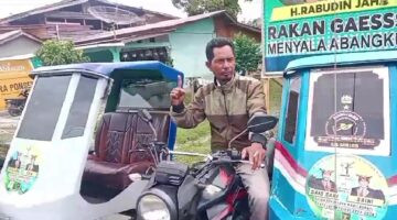 Para Abang Becak di Gayo Lues Dukung Paslon Bupati No.1 “GAESSS BERIMAN” Said Sani-Saini di Pilkada 2024